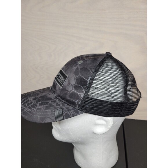 Kryptek Snapback Hat Cap Black Camouflage Adjustable Embroidered Outdoor Mesh - Picture 3 of 10